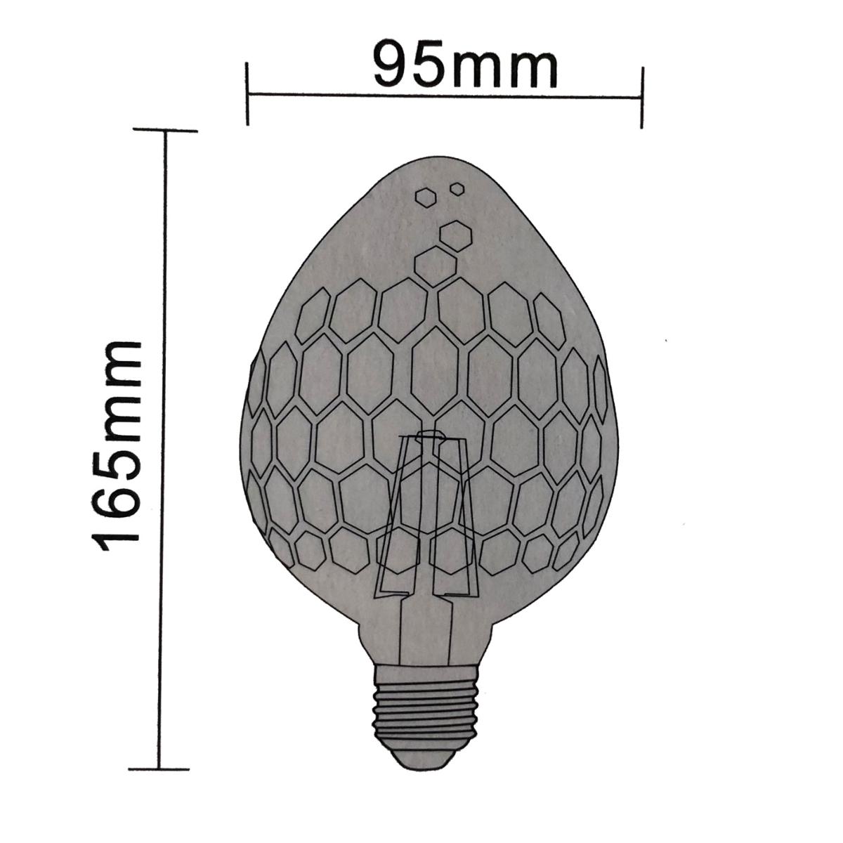Ampoule LED E27 Dimmable Filament 6W Diamant Ambrée