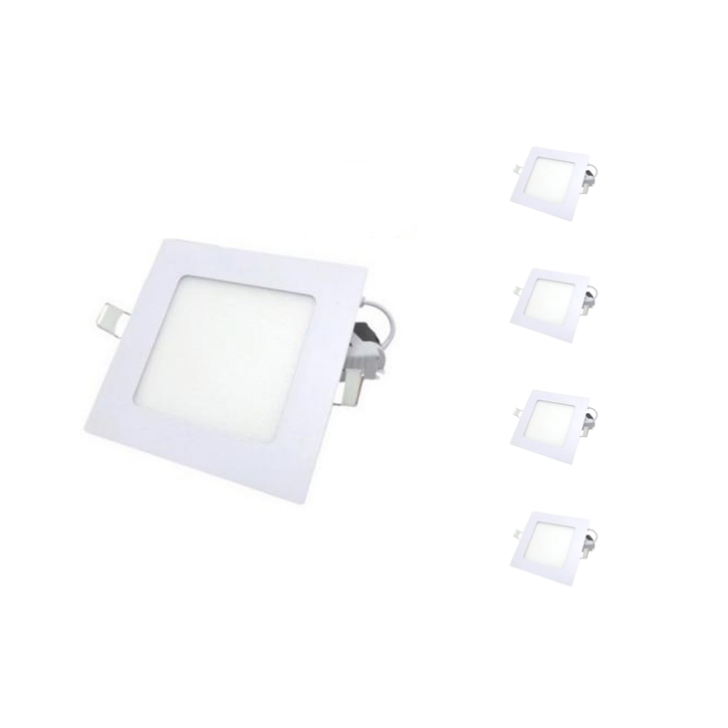 Spot LED Extra Plat Carré BLANC 24W (Pack de 5)