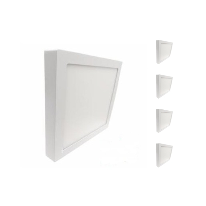 Pack de 5 - Plafonnier LED 24W 220V Carré