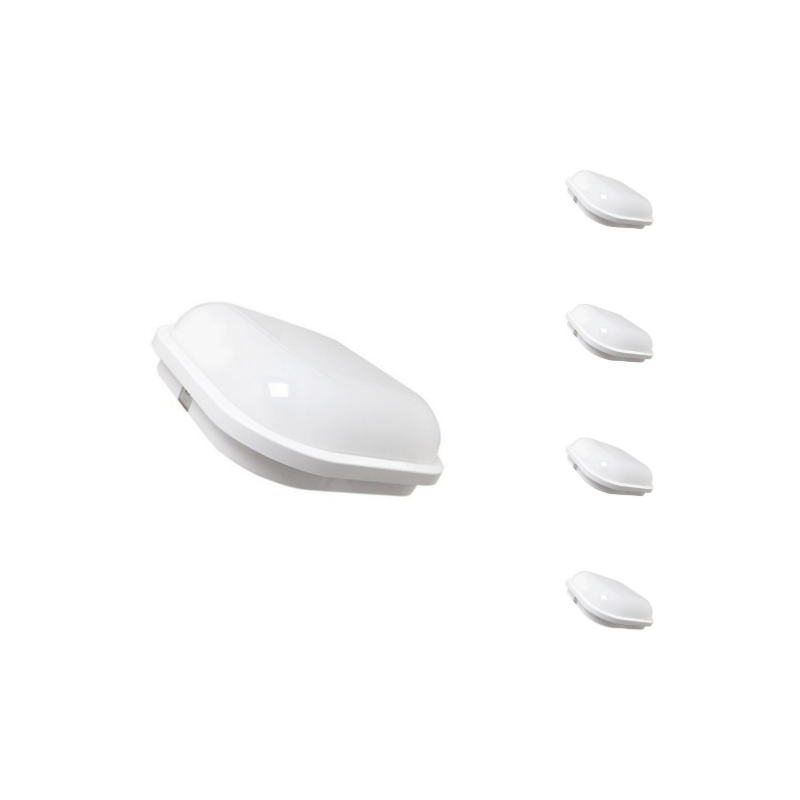Applique LED Murale 20W Blanche Carré IP65 - Pack de 5