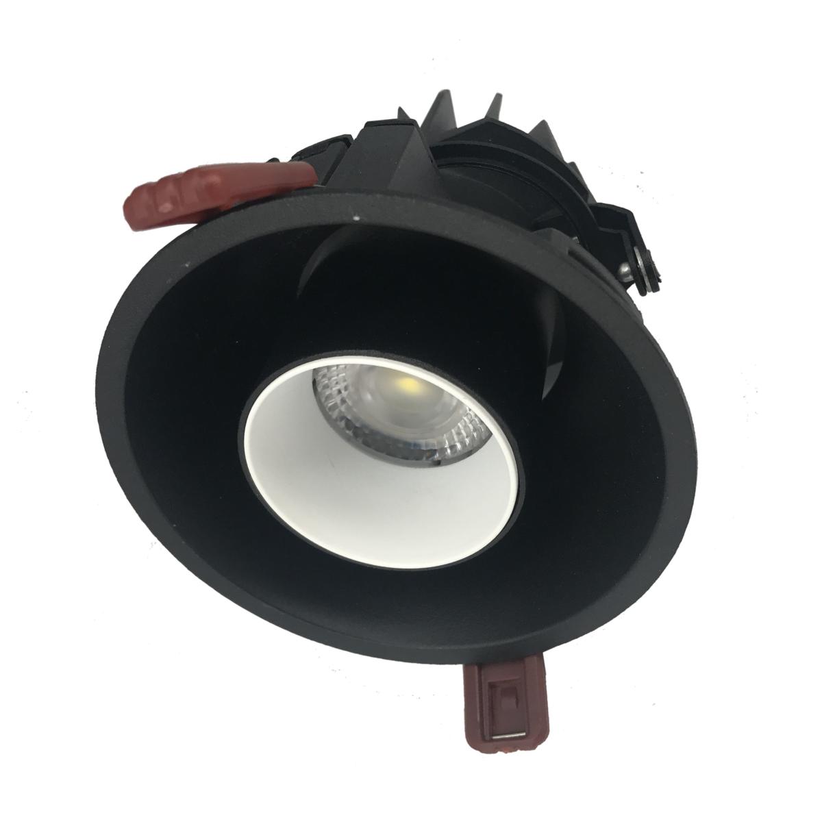 Spot LED COB Orientable Dimmable Rond NOIR/BLANC 9W 120°