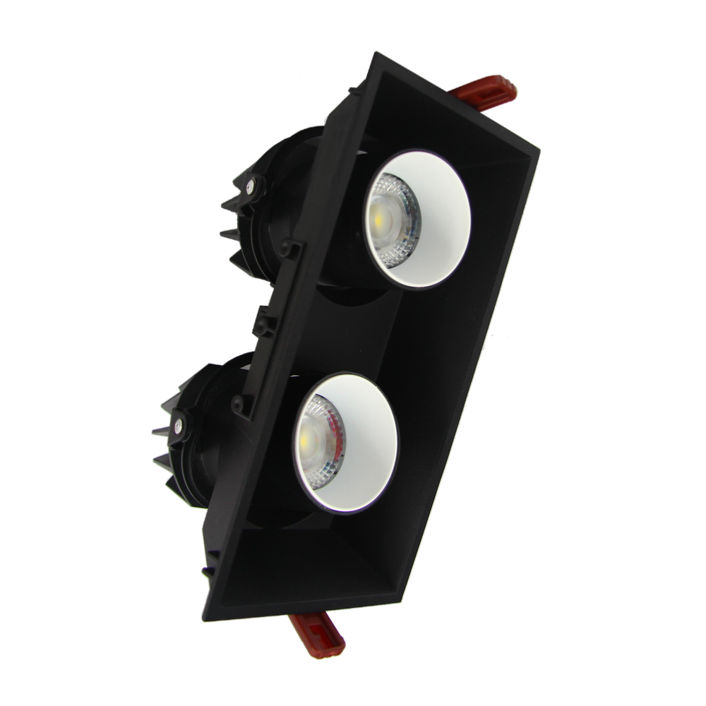 Spot LED Dimmable Double Orientable 18W NOIR/BLANC