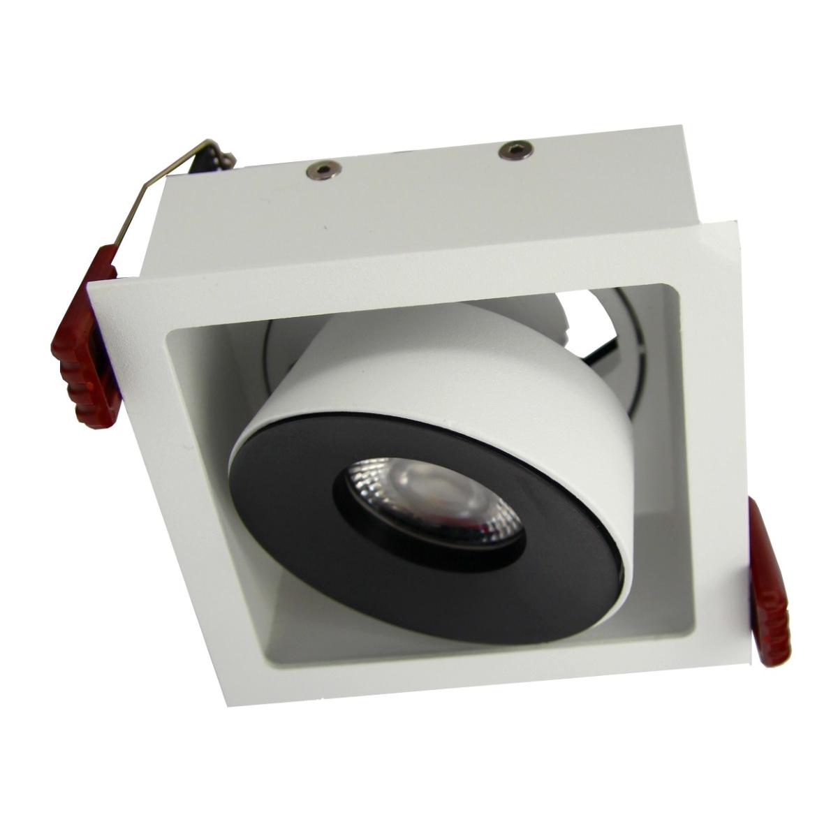 Spot LED Dimmable Orientable Encastrable 9W Blanc/Noir