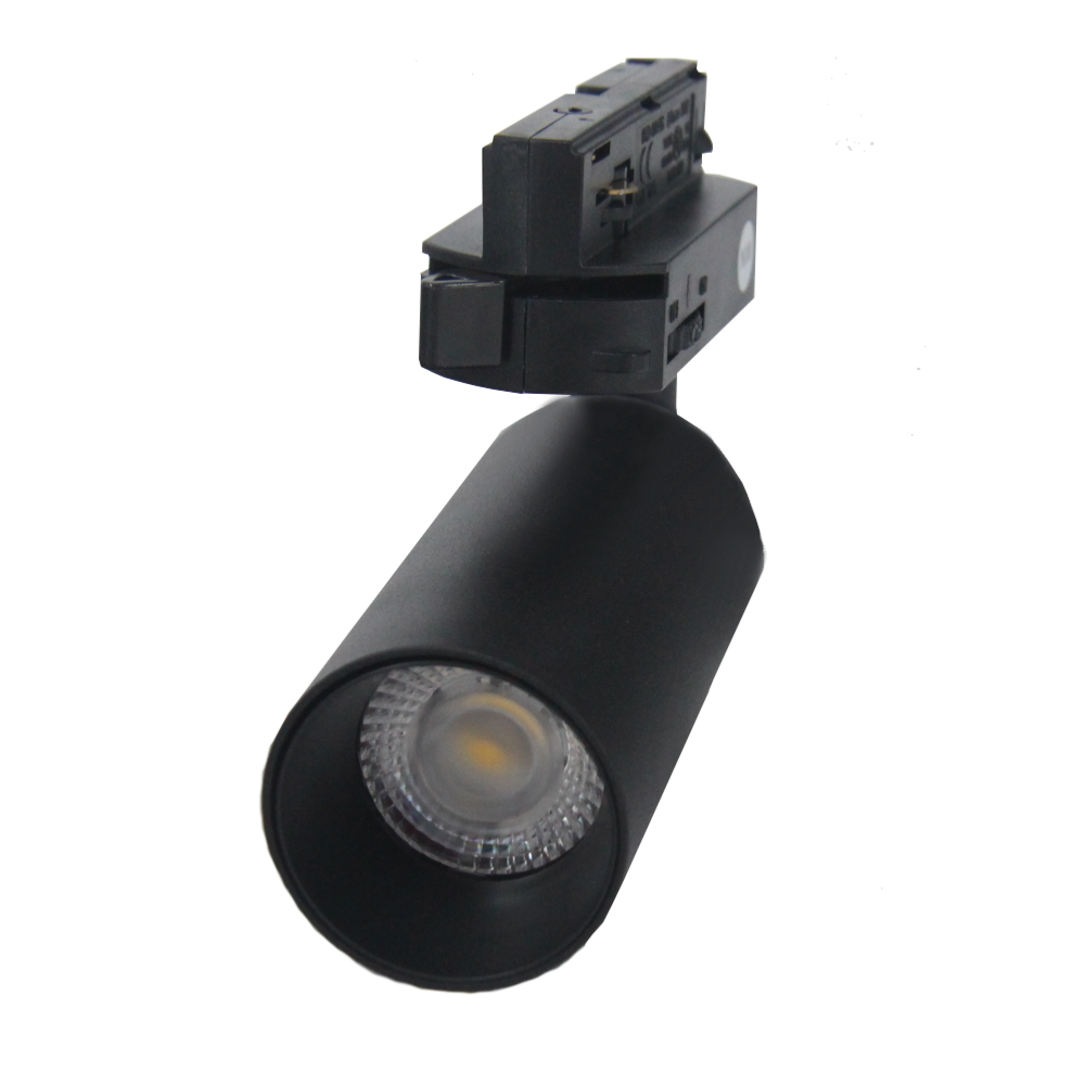 Spot LED sur rail 6W 38° Monophasé NOIR