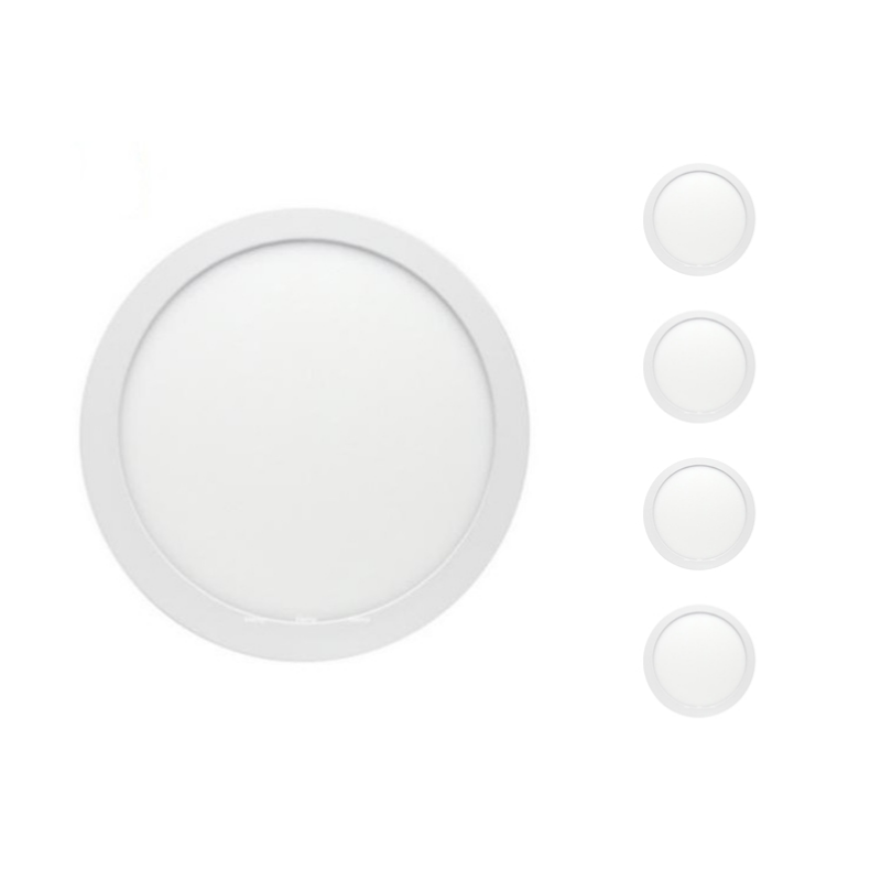 Pack de 5 - Plafonnier LED Rond 24W 220V