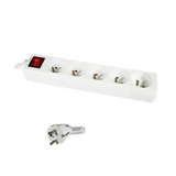 Bloc Multiprise 5 prises avec interrupteur BLANC