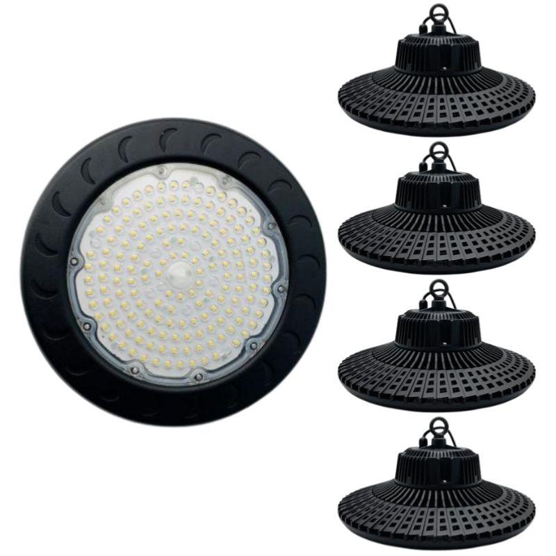 Suspension Industrielle HighBay UFO 150W IP65 NOIR (Pack de 5)