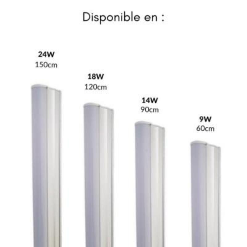 Tube néon LED 60cm T5 9W (Pack de 10)