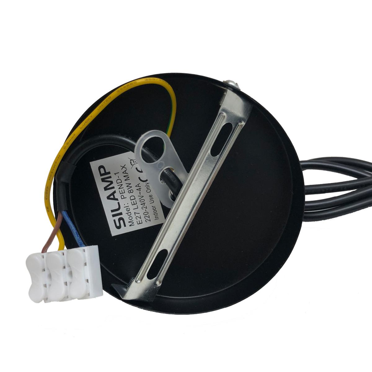 Suspension luminaire Ampoule E27 Noir Mat