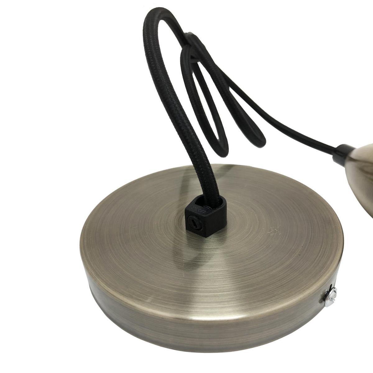 Suspension Ampoule E27 Bronze Brossé Cloche