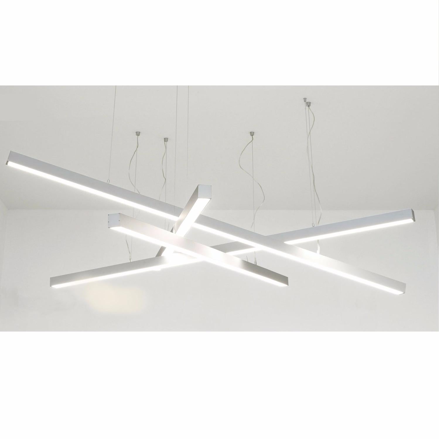 Réglette LED 120cm 24W Suspendue ALU