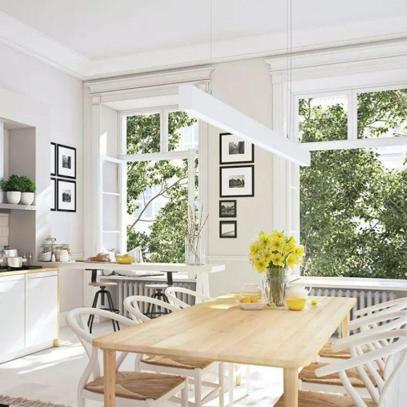 Suspension Linéaire LED 120cm 40W Interconnectable BLANC