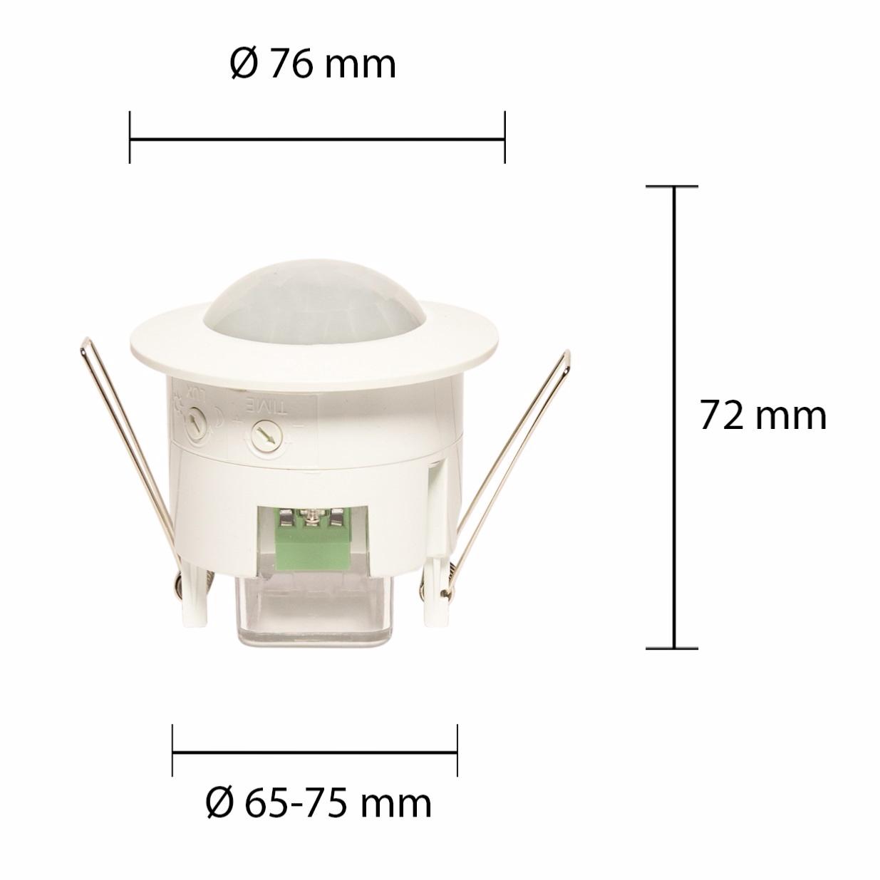 Détecteur de Mouvement Encastrable 6m 360° 220V