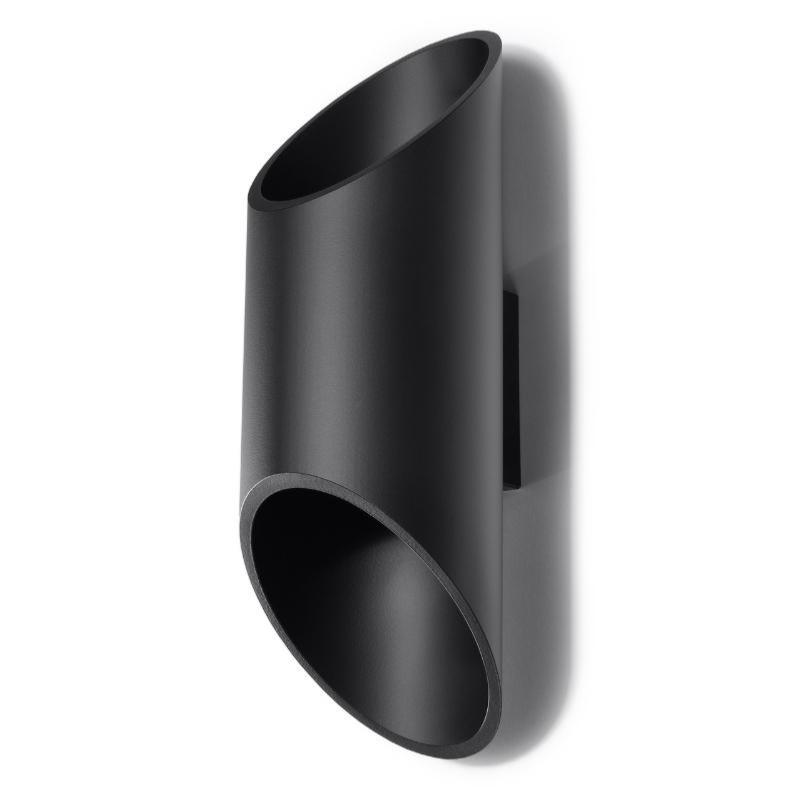 Applique Murale Tube Noir pour Ampoule G9