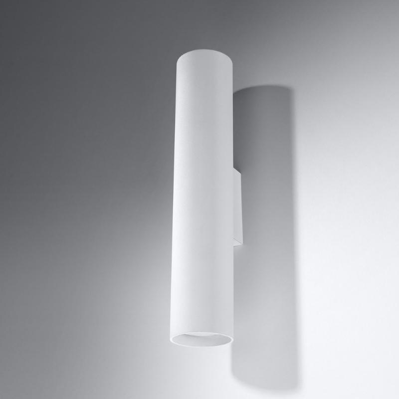 Applique Murale Blanche Tube pour 2 Ampoules G9