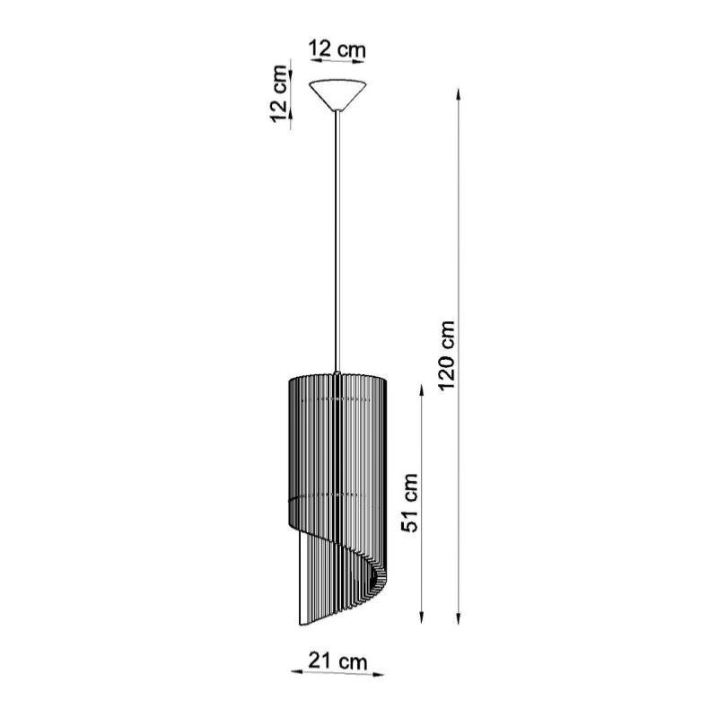 Suspension Bois Géométrique Design pour Ampoule E27