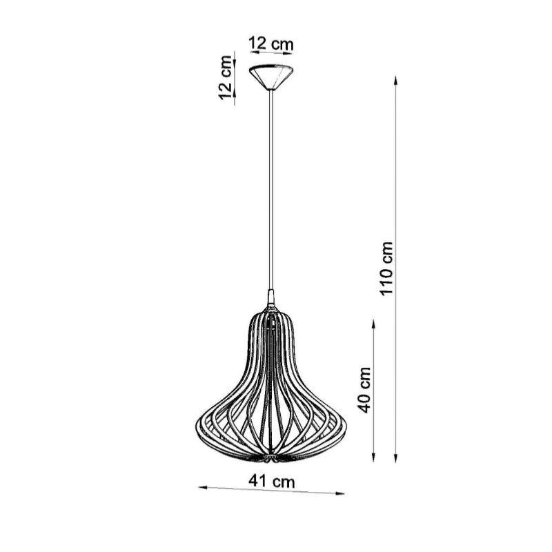 Suspension Bois Poire pour Ampoule E27