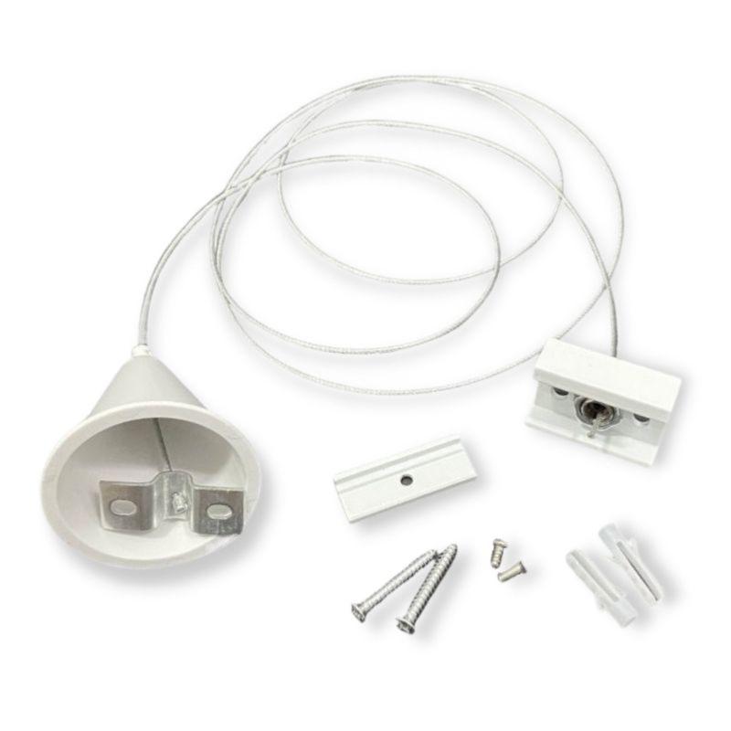 Kit de suspension Blanc pour Rail Triphasé