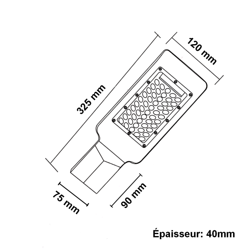 Luminaire LED Urbain 30W IP65 220V 160°