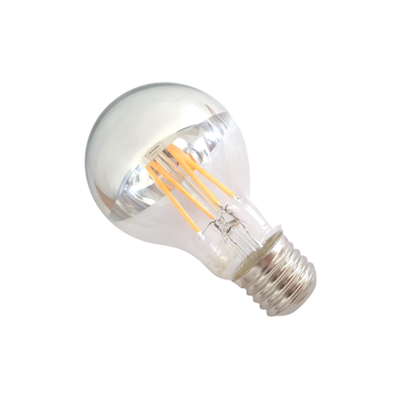 Ampoule LED E27 Filament 7W A60 Reflet Argent