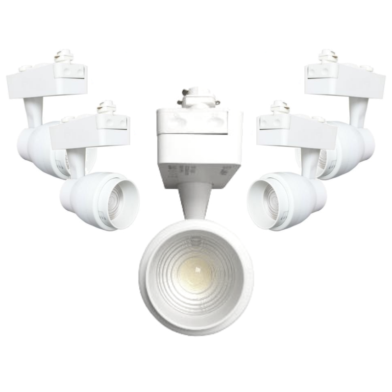 Spot LED sur Rail 15W Multi-angle COB Monophasé BLANC (Pack de 5)