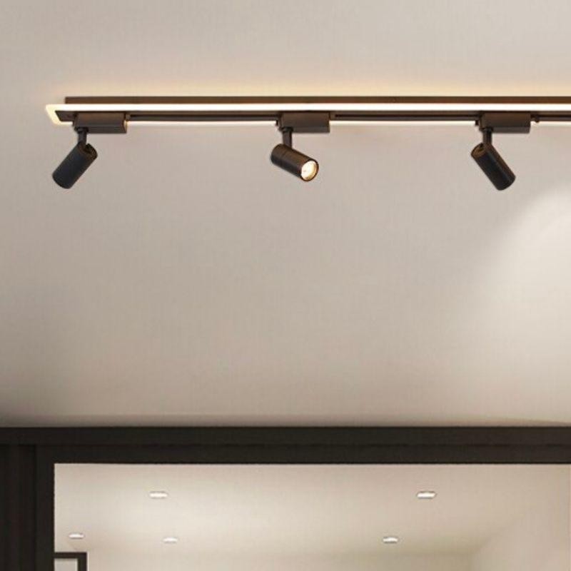 Spot LED sur Rail 30W 80° COB Monophasé NOIR