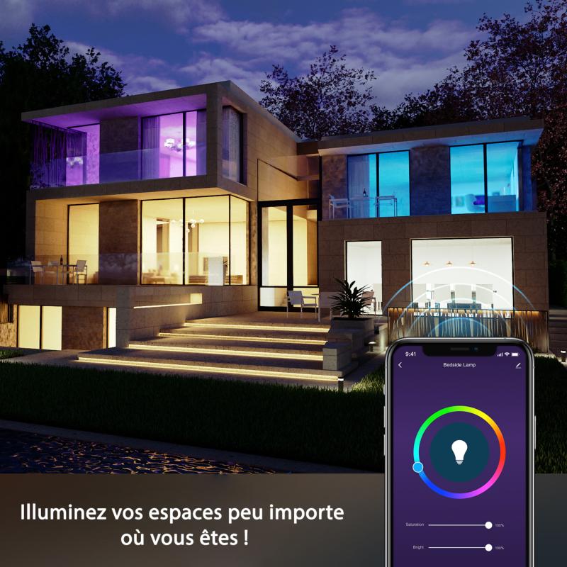 Ampoule LED Connectée B22 8W WiFi RGBW