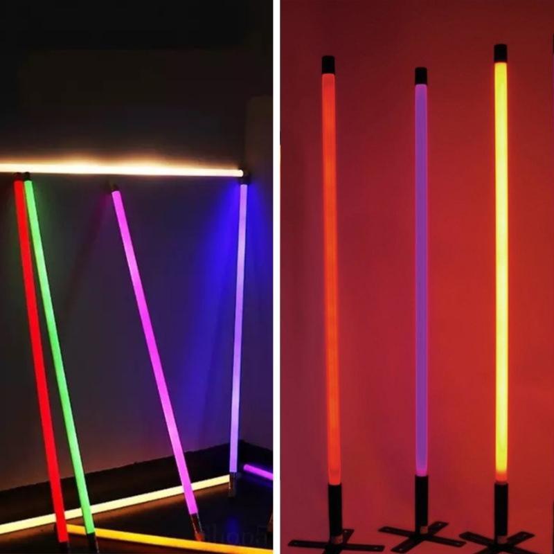 Lampe Tube Néon sur Pied Bleu 134cm