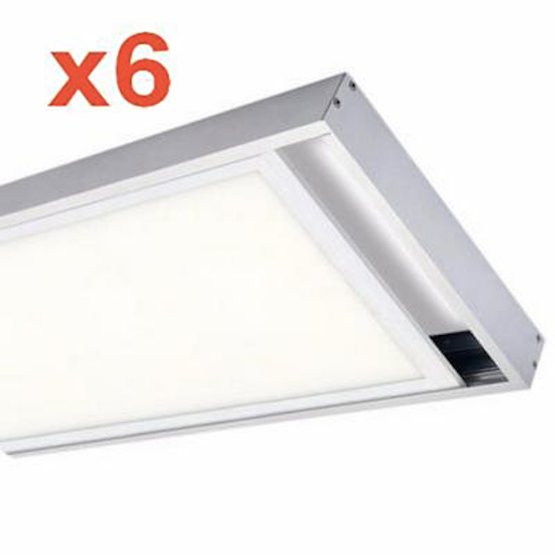 Kit Saillie ALU pour Panneau LED 120x30 Slim (Pack de 6)