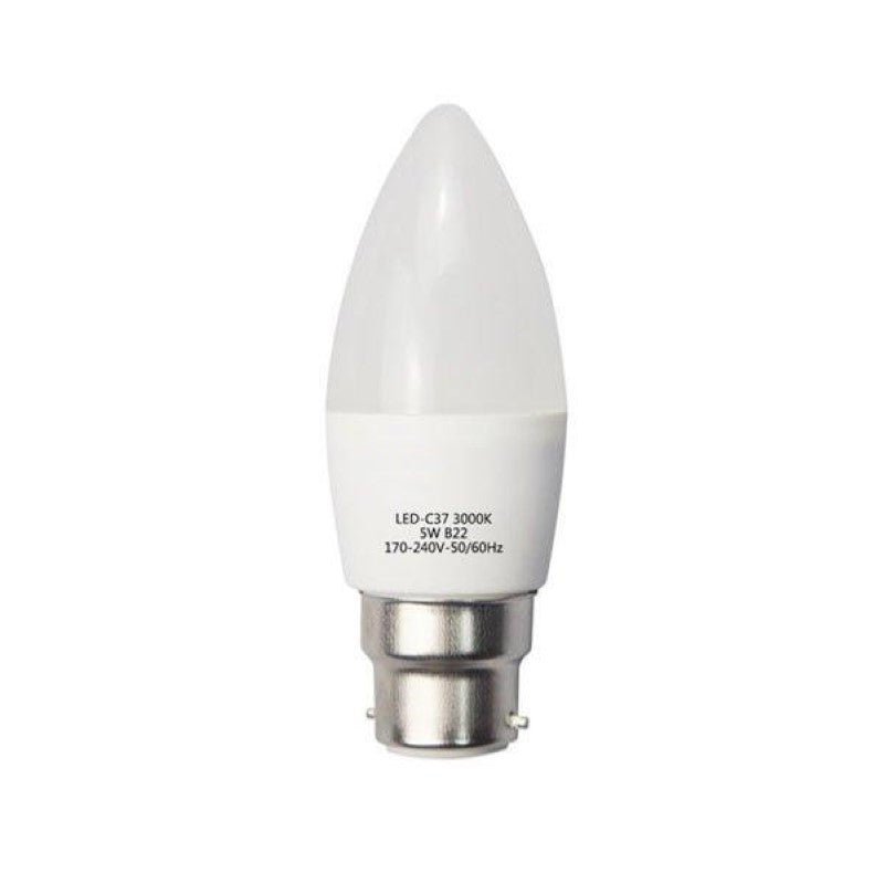 Ampoule LED B22 6W 220V C37 180° - Silamp France