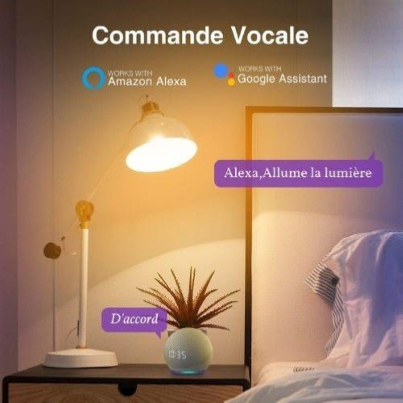 Ampoule LED Connectée B22 8W WiFi RGBW - Silamp France