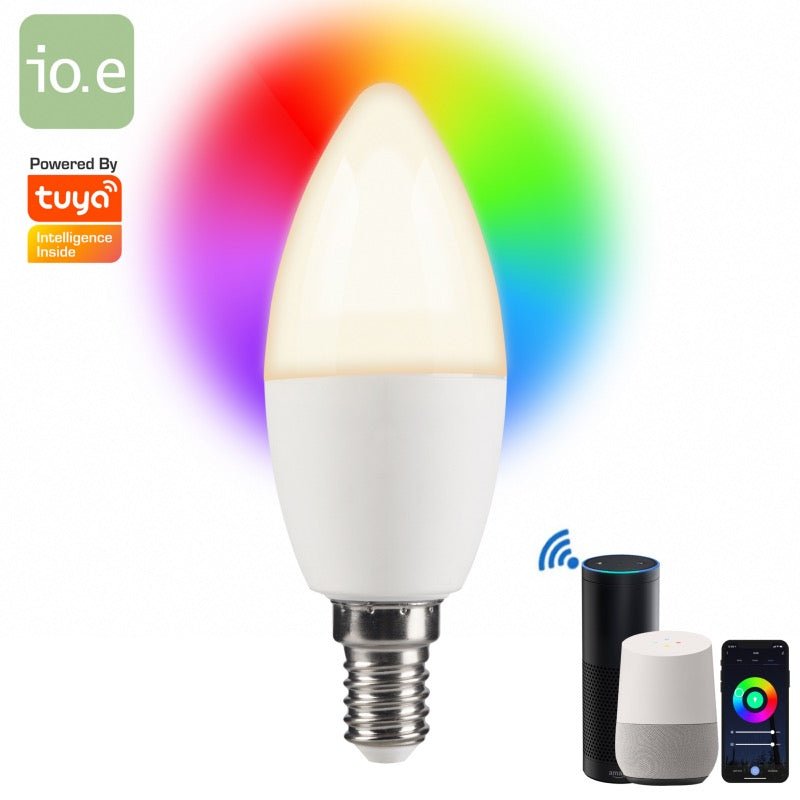 Ampoule LED Connectée WiFi E14 5.5W RGBW C37 - Silamp France