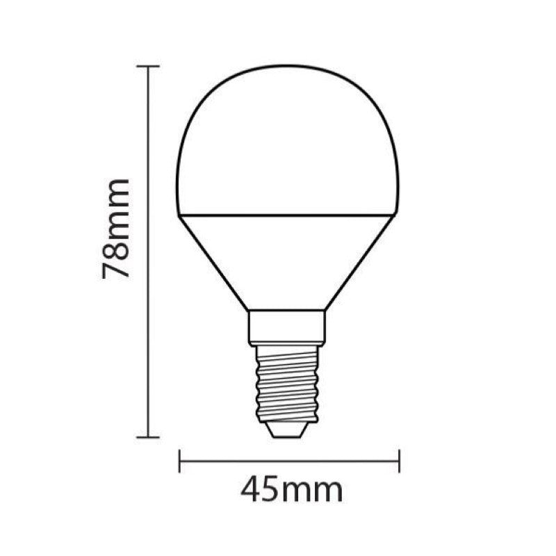 Ampoule LED E14 6W 220V G45 240° - Silamp France