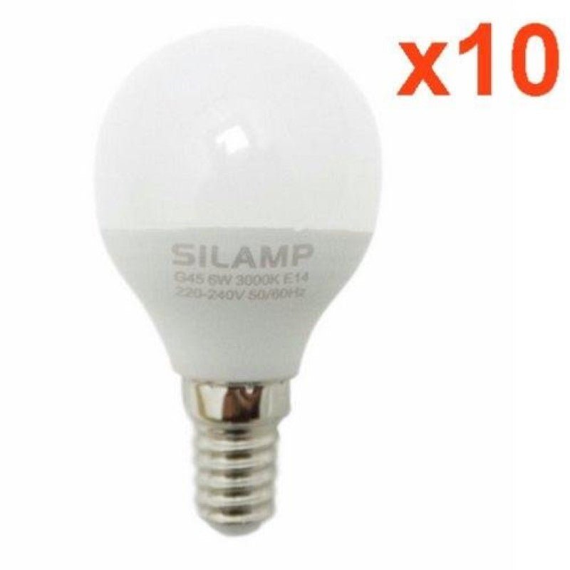 Ampoule LED E14 6W 220V G50 220° - Pack de 10 - Silamp France