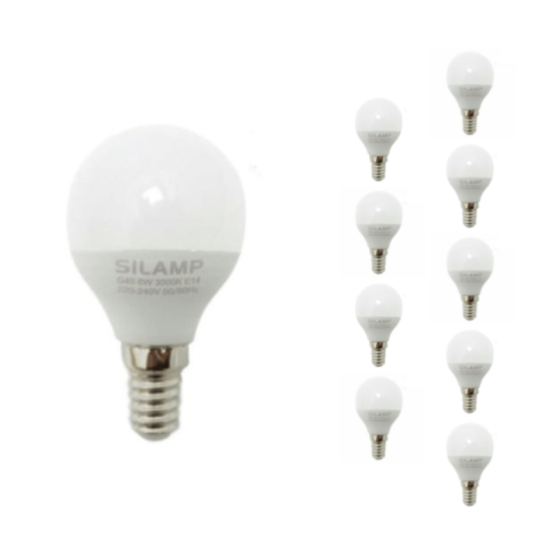 Ampoule LED E14 6W 220V G50 220° - Pack de 10 - Silamp France