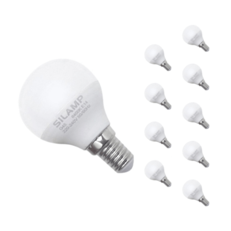 Ampoule LED E14 8W 220V G45 300° (Pack de 10) - Silamp France