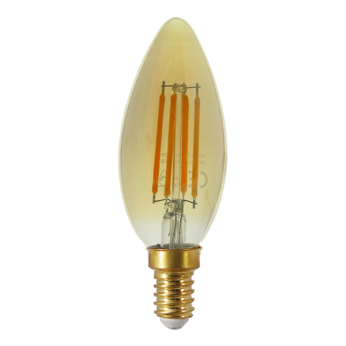 Ampoule LED E14 Filament Dimmable 4W C35 Bougie - Silamp France
