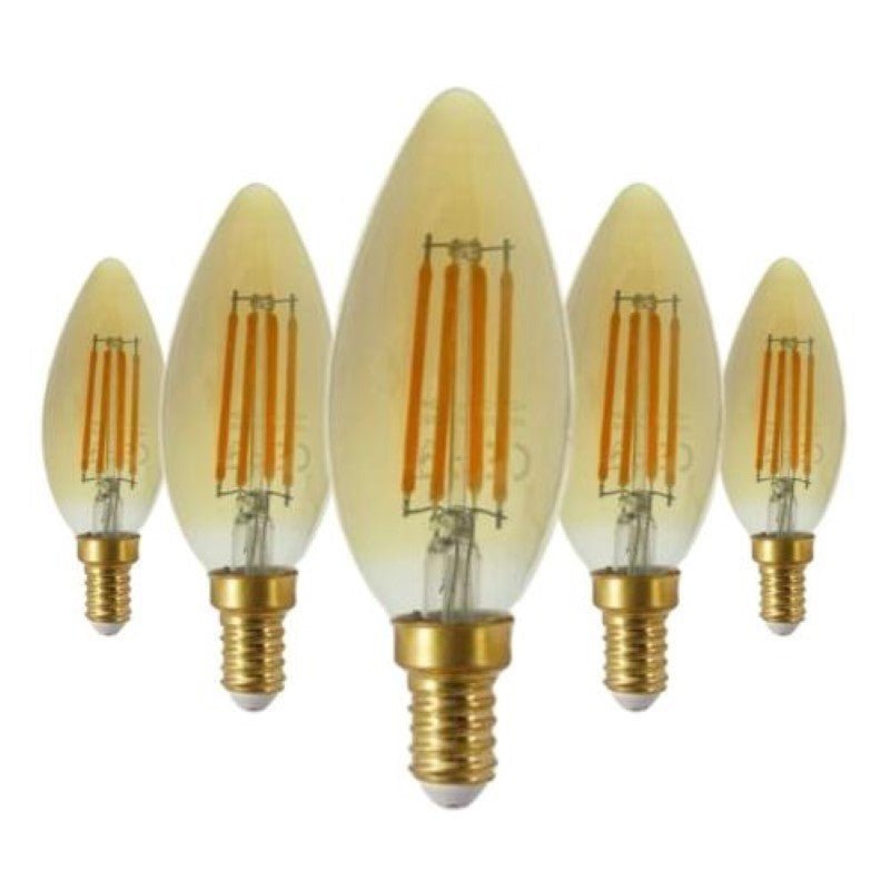 Ampoule LED E14 Filament Dimmable 4W C35 Bougie (Pack de 5) - Silamp France