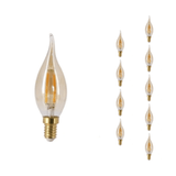 Ampoule LED E14 Filament Dimmable 4W C35 Flamme (Pack de 10)
