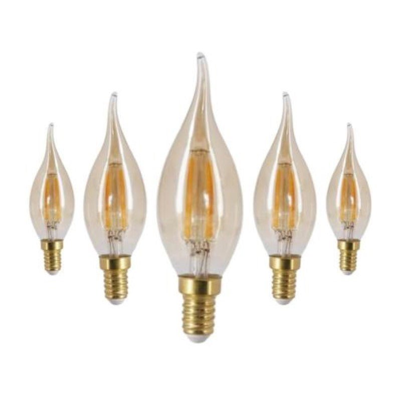 Ampoule LED E14 Filament Dimmable 4W C35 Flamme (Pack de 5) - Silamp France