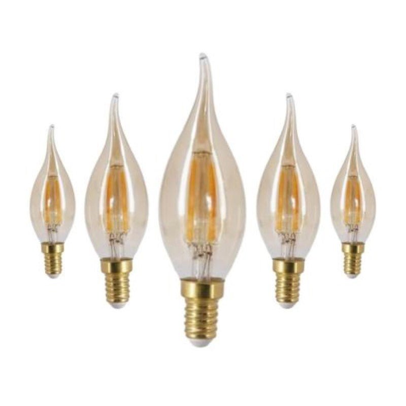 Ampoule LED E14 Filament Dimmable 4W C35 Flamme (Pack de 5) - Silamp France