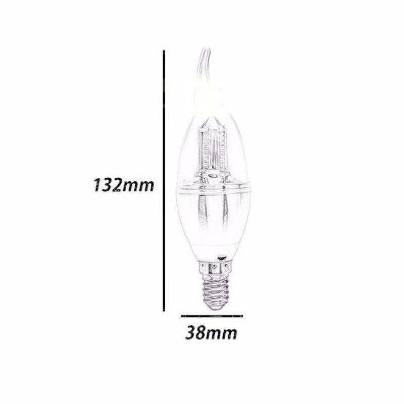 Ampoule LED E14 Flamme 4W 220V 32LED SMD3014 270° - Silamp France