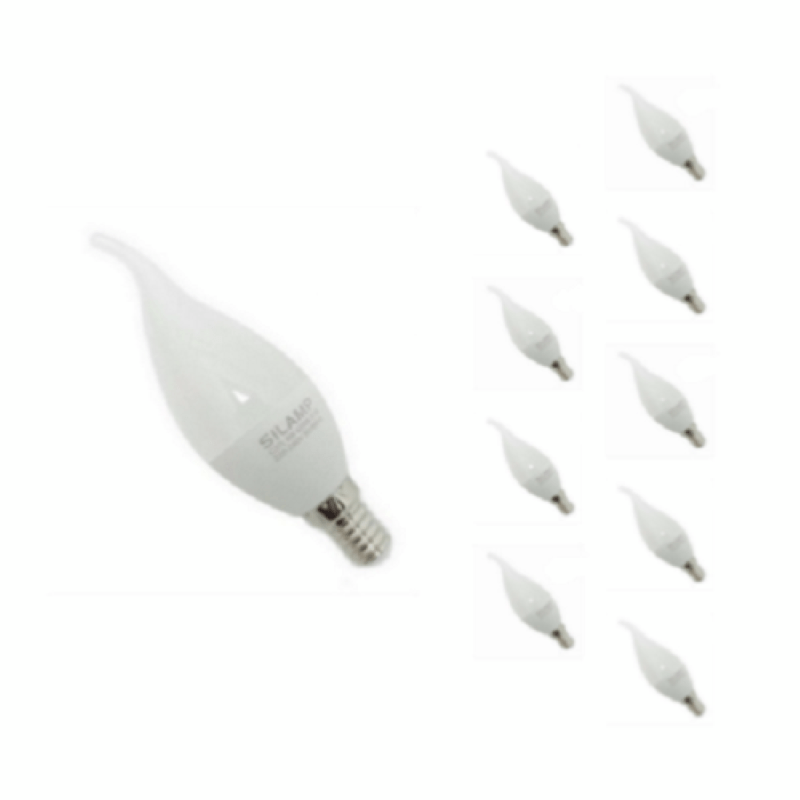 Ampoule LED E14 Flamme 8W 220V Ø38mm (Pack de 10) - Silamp France