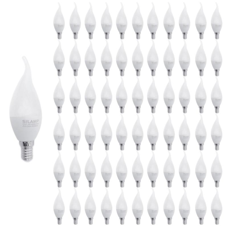Ampoule LED E14 Flamme 8W 220V Ø38mm (Pack de 100) - Silamp France