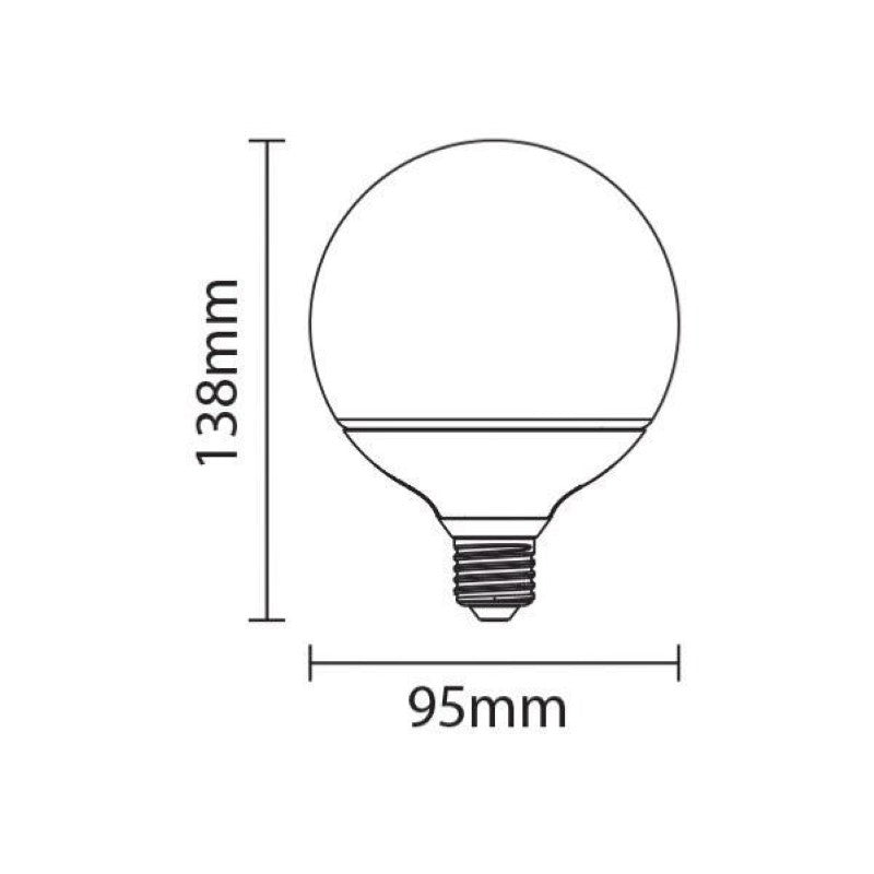 Ampoule LED E27 15W G95 270° Globe - Silamp France