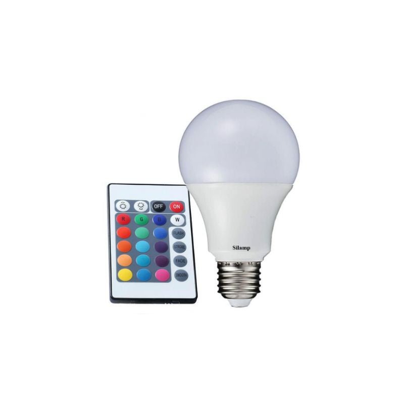 Ampoule LED E27 5W 220V RGB - Silamp France