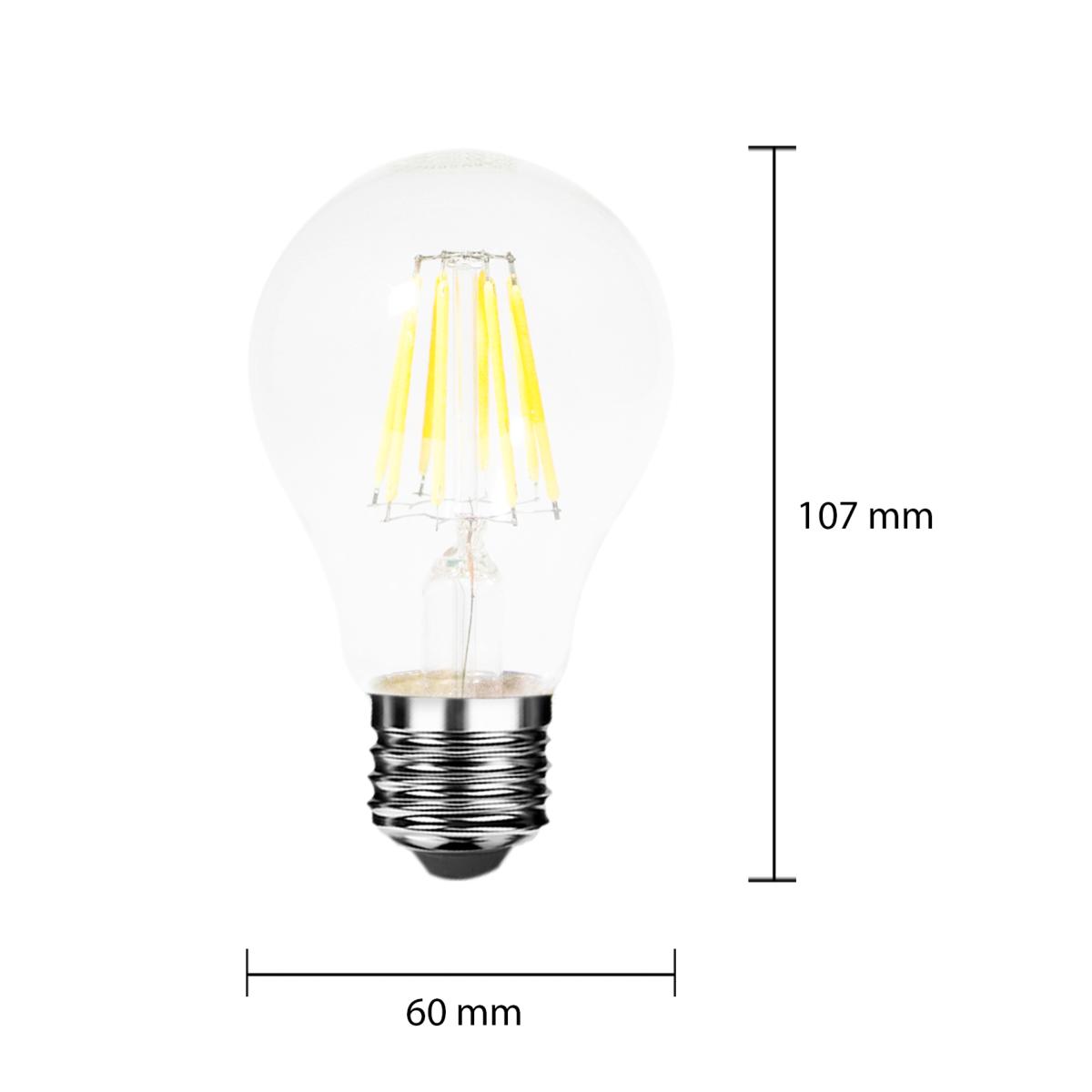 Ampoule LED E27 Filament 6W 220V COB 360° (Pack de 10) - Silamp France