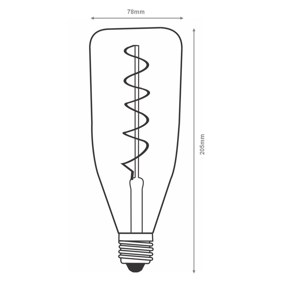 Ampoule LED E27 Filament Dimmable 4W Bouteille SMOKE - Silamp France