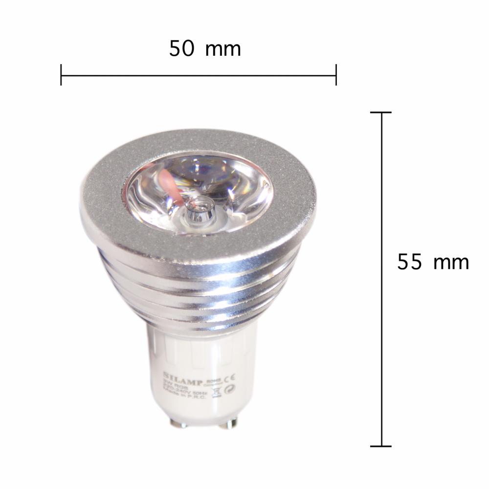 Ampoule LED GU10 3W RGB 220V - Silamp France