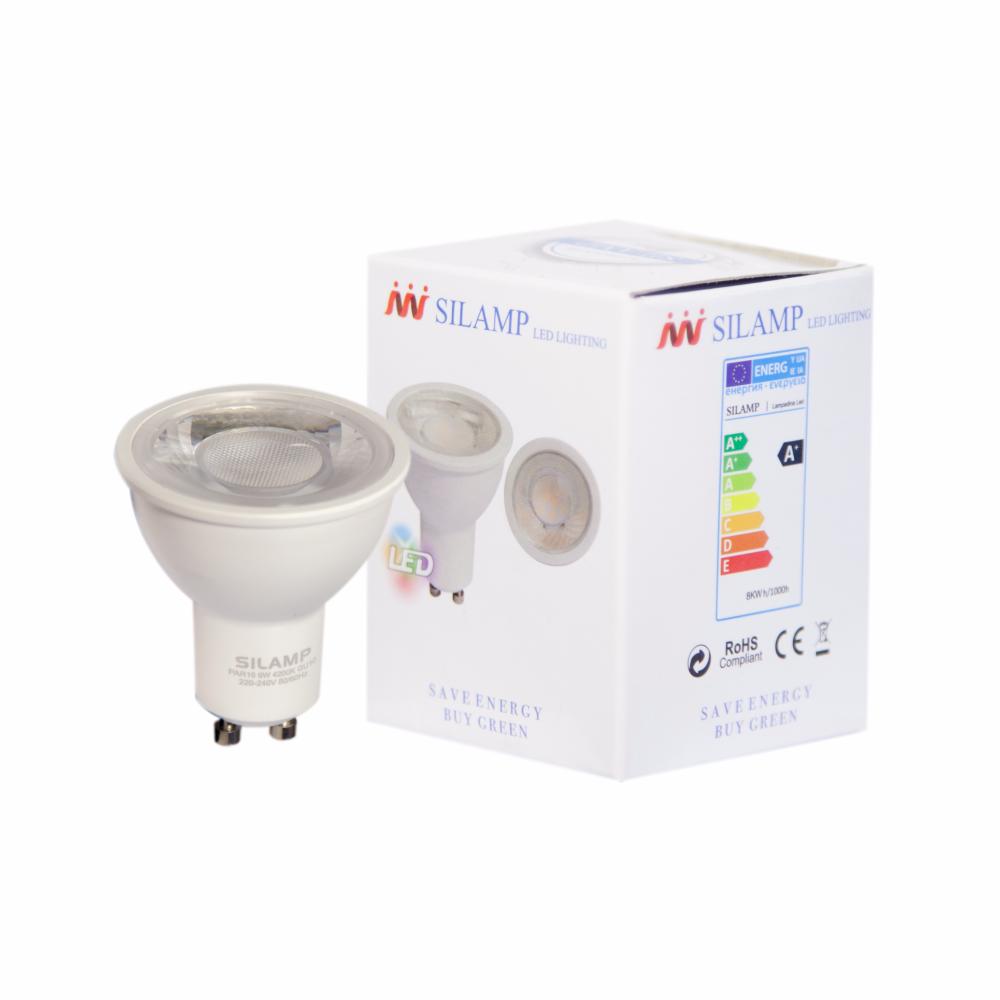 Ampoule LED GU10 8W 220V SMD2835 PAR16 10LED 80° - Silamp France
